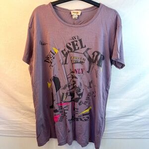 DIESEL - Only The Brave - Super Vintage - Collectible - Light Purple XL T-Shirt!